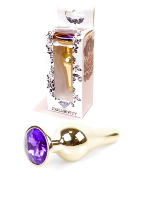 Plug-Jewellery Gold BUTT PLUG- Purple Plug-Jewellery Gold BUTT PLUG- Purple