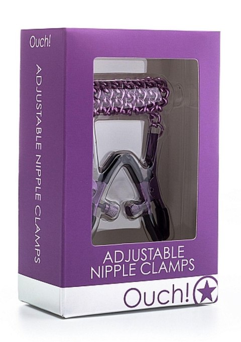 Klipsy na sutki - Adjustable Nipple Clamps - Purple Klipsy na sutki - Adjustable Nipple Clamps - Purple