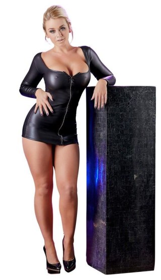 Cottelli - Sukienka - Dress with a Sparkly Zip XL