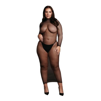 Le Désir - Siateczkowa sukienka - Long dress with fishnet structure and turtle neck.