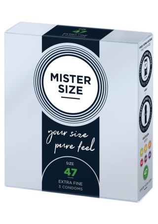 Prezerwatywy - MISTER SIZE 47mm 3 szt Natural