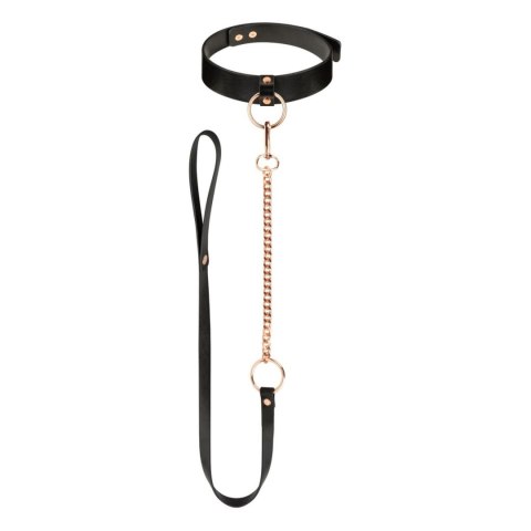 Rosy Gold - Collar with Leash - Black Rosy Gold - Collar with Leash - Black