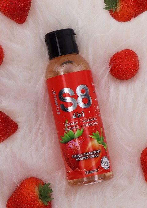 S8 - Żel smakowy rozgrzewający - 4-in-1 Dessert Lube 125ml Strawberry