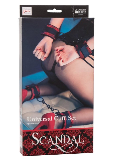Kajdanki - Scandal Universal Cuff Set Black Kajdanki - Scandal Universal Cuff Set Black