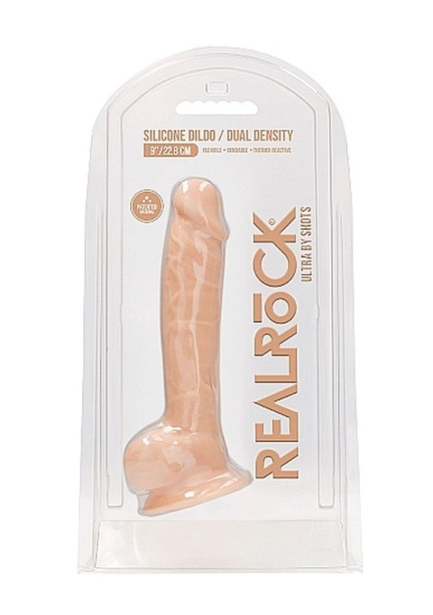 Silicone Dildo With Balls - 22,8 cm - Flesh Silicone Dildo With Balls - 22,8 cm - Flesh