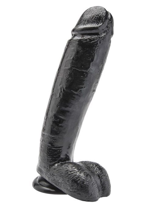 Dildo 10 inch with Balls Black Dildo 10 inch with Balls Black