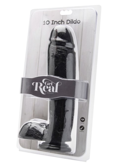 Dildo 10 inch with Balls Black Dildo 10 inch with Balls Black