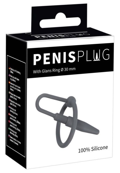Dilator do penisa z pierścieniem - Penis Plug with Glans Ring