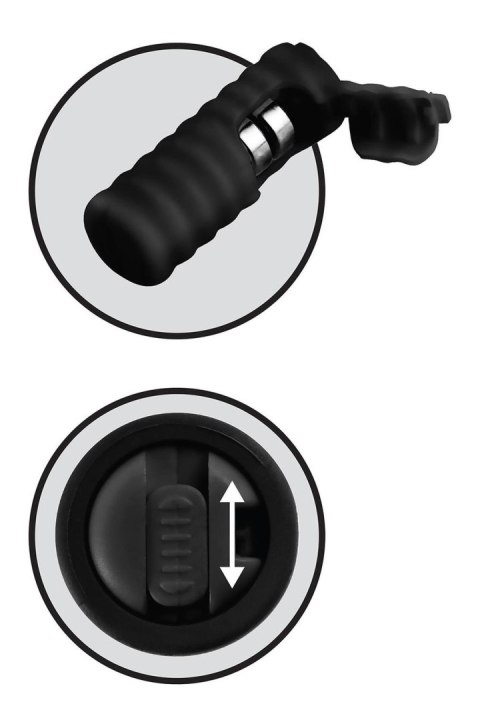 Wibrujące klipsy na sutki - FETISH FANTASY SERIES LIMITED EDITION VIBRATING SILICONE NIPPLE LASSOS BLACK