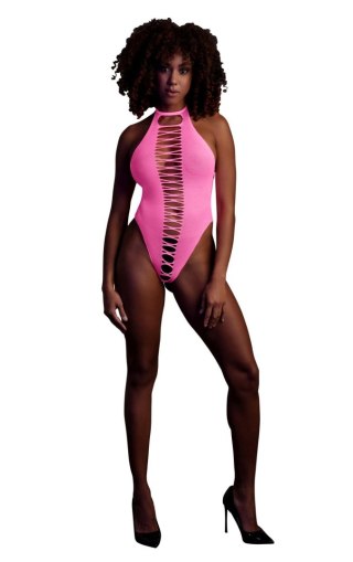 Ouch! - High-Cut Body - Neon Pink - XS/XL