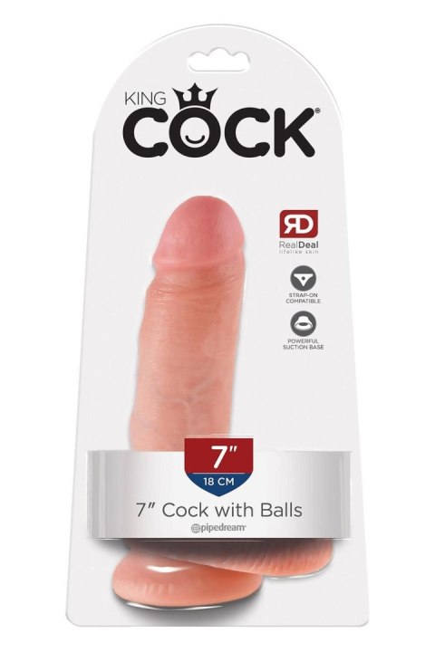 KING COCK 7 INCH COCK WITH BALLS LIGHT KING COCK 7 INCH COCK WITH BALLS LIGHT