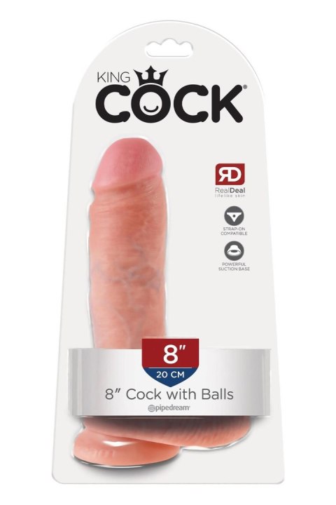 KING COCK 8 INCH COCK WITH BALLS LIGHT KING COCK 8 INCH COCK WITH BALLS LIGHT