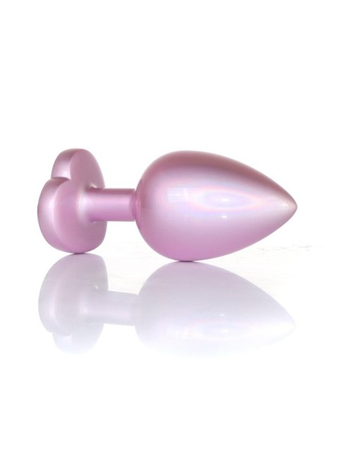 Plug - Jewellery Pearl Pink Heart PLUG - Clear L