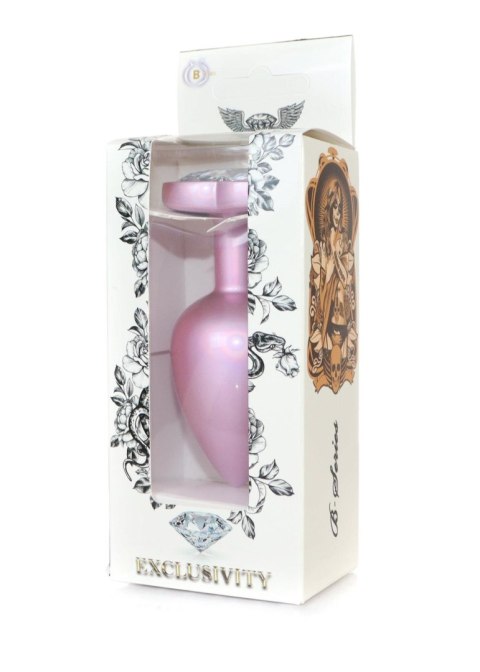 Plug - Jewellery Pearl Pink Heart PLUG - Clear L