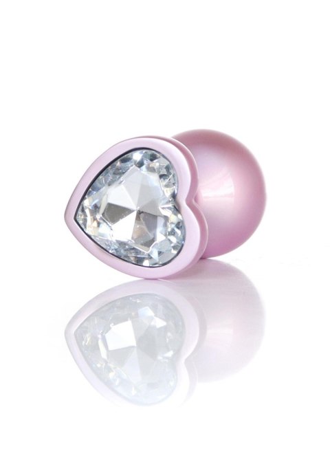 Plug-Jewellery Pearl Pink Heart PLUG- Clear M Plug-Jewellery Pearl Pink Heart PLUG- Clear M