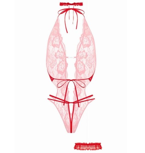 Body - Open crotch Body-Set Renee-Red