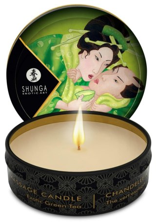 Shunga - Świeca do masażu - Mini Massage Candle Exotic Green Tea - WYPRZEDAŻ