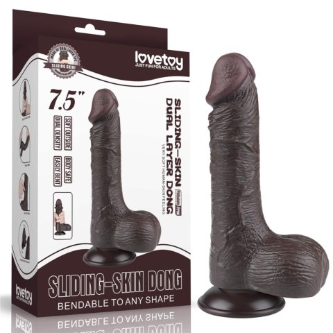 7.5'' Sliding Skin Dual Layer Dong Black 7.5'' Sliding Skin Dual Layer Dong Black