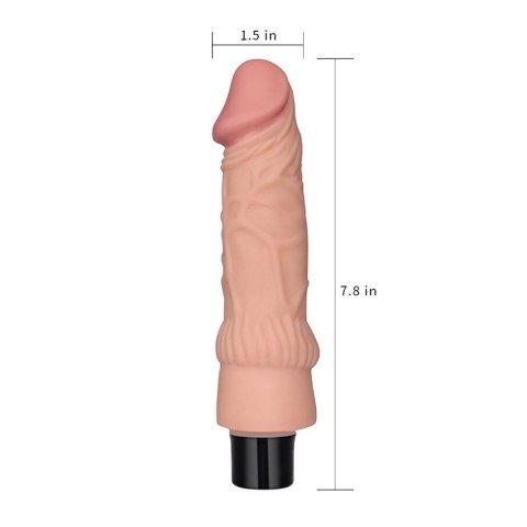 REAL SOFTEE Vibrating Dildo 7.8"