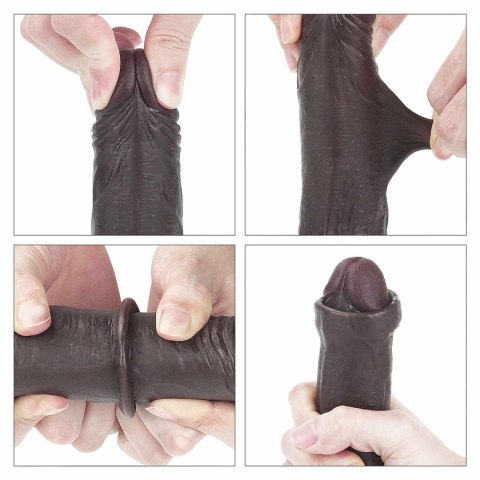 7'' Sliding Skin Dual Layer Dong - Black 7'' Sliding Skin Dual Layer Dong - Black