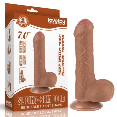 7'' Sliding Skin Dual Layer Dong Brown 7'' Sliding Skin Dual Layer Dong Brown
