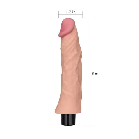 REAL SOFTEE Vibrating Dildo 8"
