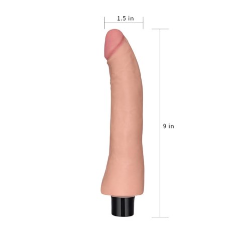 REAL SOFTEE Vibrating Dildo 9"