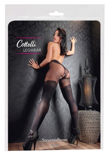 Cottelli - Rajstopy - Crotchless Tights 6