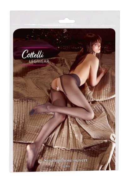 Cottelli - Rajstopy - Crotchless Tights black 3