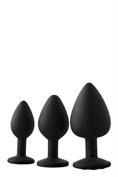 Zestaw 3 korków analnych - FANTASSTIC ANAL TRAINING KIT WHT STONE
