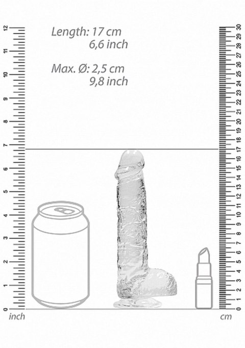 6"" / 15 cm Realistic Dildo With Balls - Transparent 6"" / 15 cm Realistic Dildo With Balls - Transparent