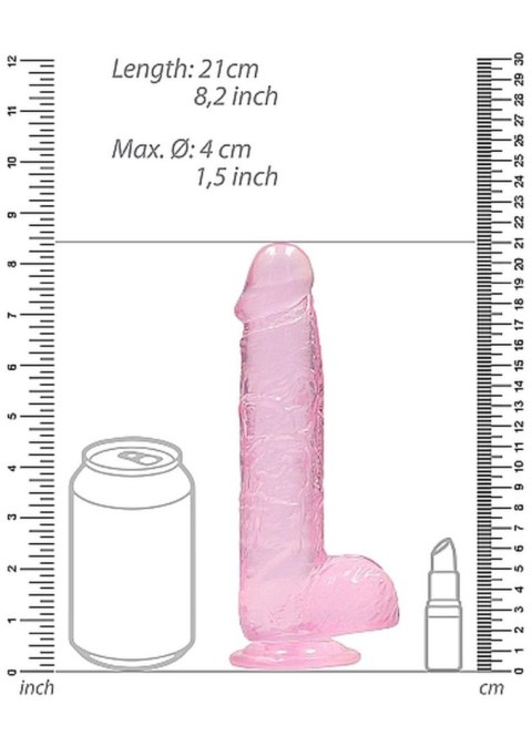8"" / 20 cm Realistic Dildo With Balls - Pink 8"" / 20 cm Realistic Dildo With Balls - Pink