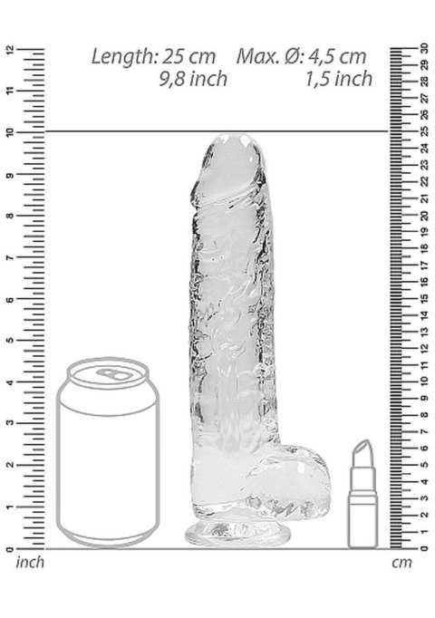 9"" / 23 cm Realistic Dildo With Balls - Transparent 9"" / 23 cm Realistic Dildo With Balls - Transparent