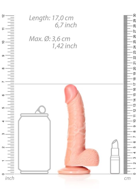 Curved Realistic Dildo Balls Suction Cup - 6""""/ 15,5 cm Curved Realistic Dildo Balls Suction Cup - 6""""/ 15,5 cm