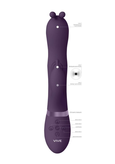 Gada - Vibrating Bunny Ear G-Spot Rabbit with Pulse Wave Shaft Gada - Vibrating Bunny Ear G-Spot Rabbit with Pulse Wave Shaft