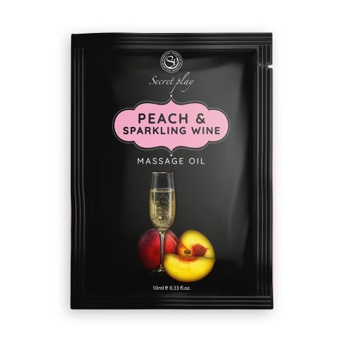 Secret Play - Olejek do masażu - PEACH & SPARKLING WINE MASSAGE OIL 10 ML Secret Play - Olejek do masażu - PEACH & SPARKLING WINE MASSAGE OIL 10 ML