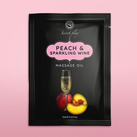 Secret Play - Olejek do masażu - PEACH & SPARKLING WINE MASSAGE OIL 10 ML Secret Play - Olejek do masażu - PEACH & SPARKLING WINE MASSAGE OIL 10 ML