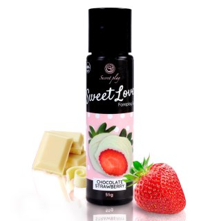 Secret Play - Żel smakowy - STRAWBERRY & WHITE CHOCOLATE GEL - 60 ML