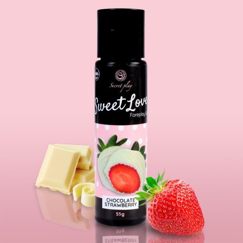 Secret Play - Żel smakowy - STRAWBERRY & WHITE CHOCOLATE GEL - 60 ML Secret Play - Żel smakowy - STRAWBERRY & WHITE CHOCOLATE GEL - 60 ML