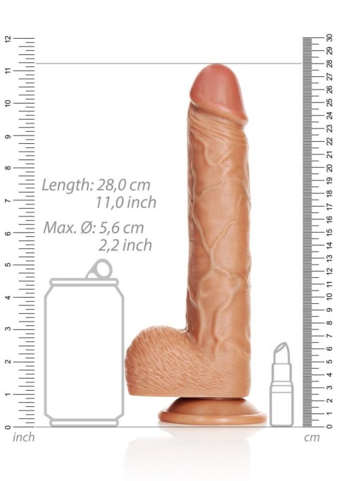 Straight Realistic Dildo Balls Suction Cup - 10""""/ 25,5 cm Straight Realistic Dildo Balls Suction Cup - 10""""/ 25,5 cm
