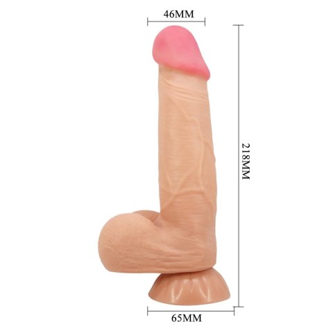 BAILE - Sliding Skin 8,5'' Flesh Suction base Bendable TPR BAILE - Sliding Skin 8,5'' Flesh Suction base Bendable TPR
