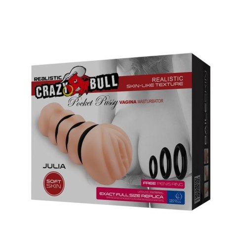CRAZY BULL - JULIA, Pocket Pussy VAGINA CRAZY BULL - JULIA, Pocket Pussy VAGINA