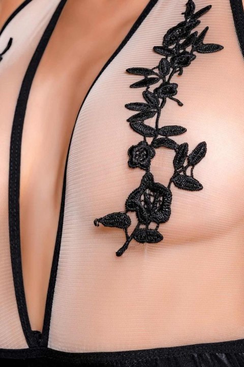 Glossy - Wetlook body KIARA - black L Glossy - Wetlook body KIARA - black L