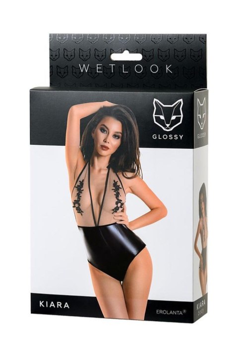 Glossy - Wetlook body KIARA - black L Glossy - Wetlook body KIARA - black L