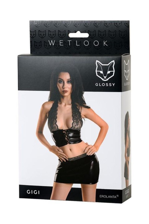 Glossy - Wetlook komplet GIGI - black L