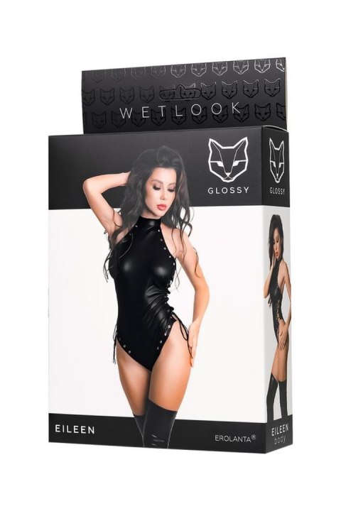 Glossy - Wetlook body Eileen - black M Glossy - Wetlook body Eileen - black M