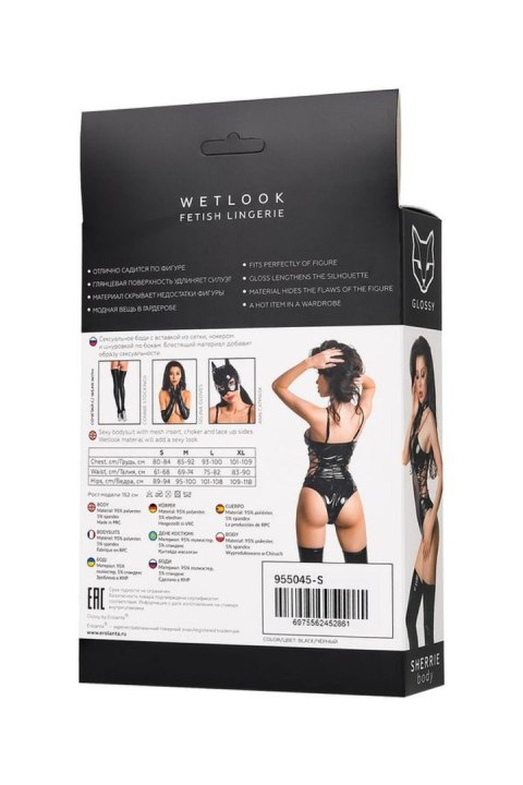 Glossy - Wetlook body Sherrie - black L