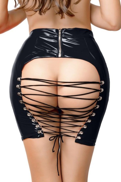 Glossy - Wetlook spódniczka Leanne - black S Glossy - Wetlook spódniczka Leanne - black S