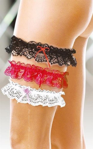 Softline - Podwiązka Garter 7401 - red S/L