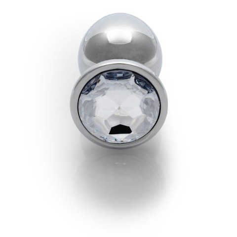Korek analny z kryształkiem - Round Gem Butt Plug - Medium - WYPRZEDAŻ Korek analny z kryształkiem - Round Gem Butt Plug - Medium - WYPRZEDAŻ